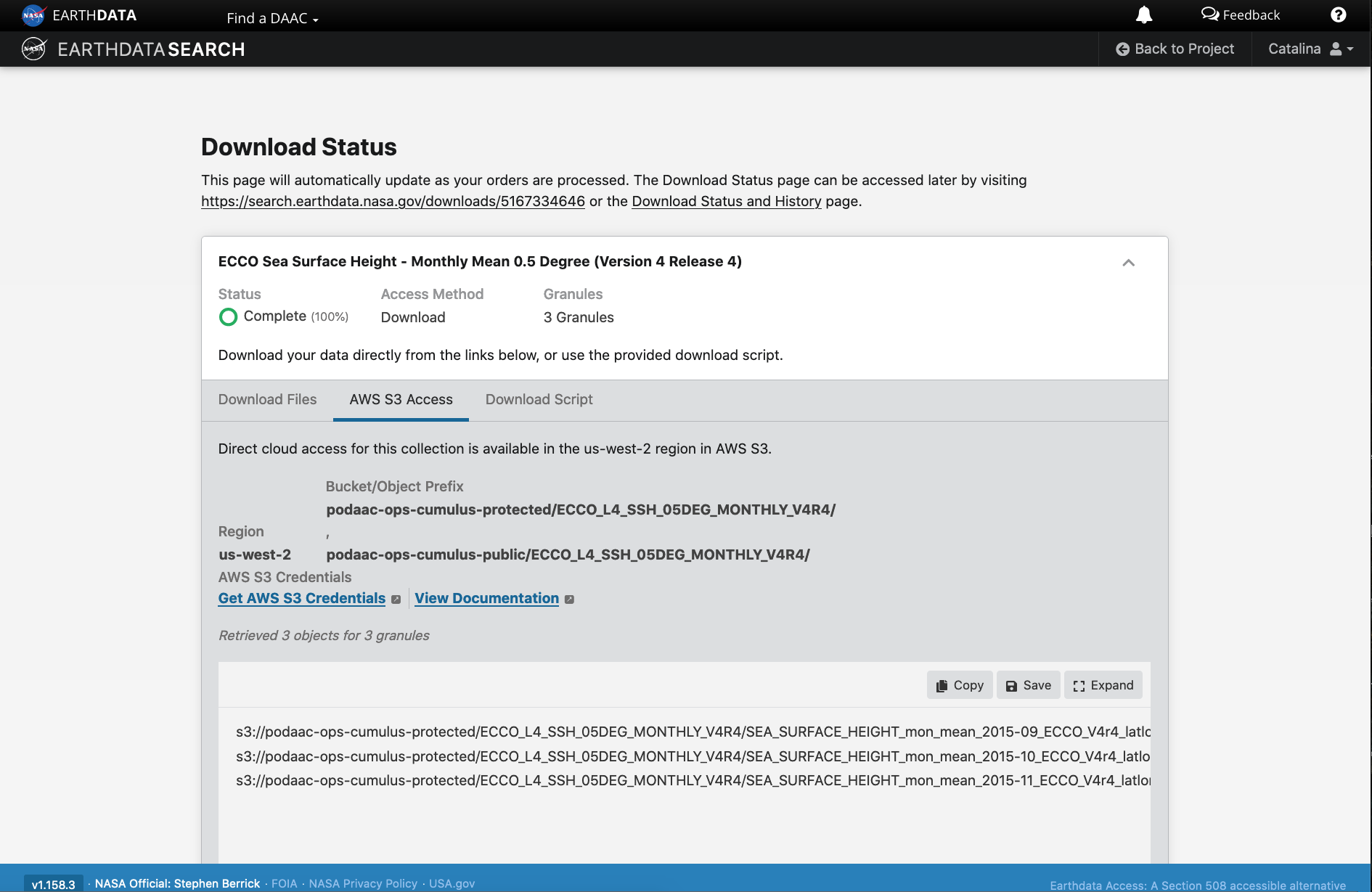 Figure caption: Direct S3 access